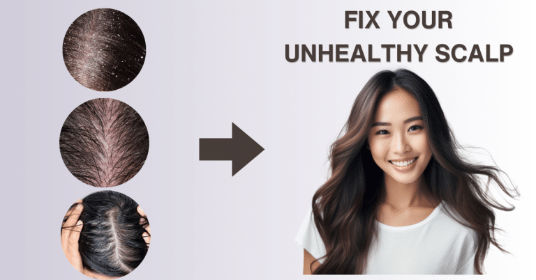 fix unhealthy scalp with the right shampoo